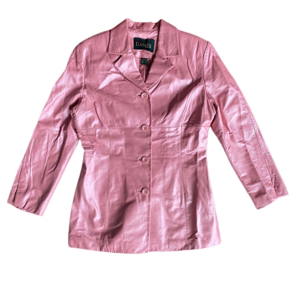 Pink danier leather jacket